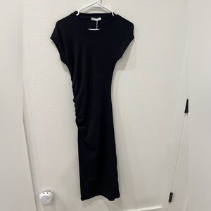 Zara Gathered Side Ruched MidMaxi Dress